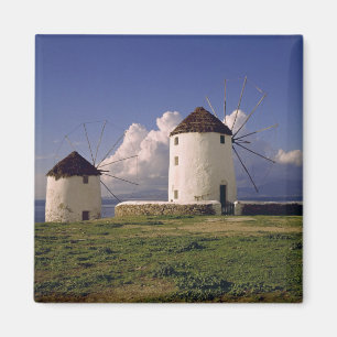 Europa, Griekenland, Mykonos. Witgekalkte Magneet