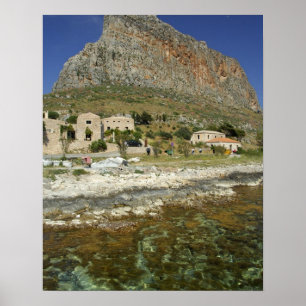 Europa, Griekenland, Peloponnesos, Monemvasia. De Poster