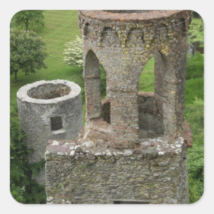 Europa, Ierland, Kasteel van Blarney. DEZE AFBEELD Vierkante Sticker