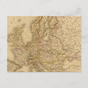 Europa in 1789 briefkaart