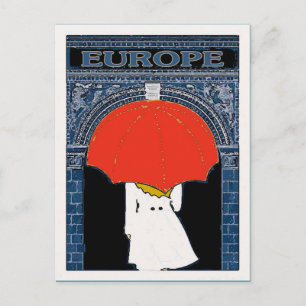 Europa in regen briefkaart