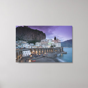 Europa, Italië, Campania (Amalfi-kust) Atrani: Canvas Afdruk