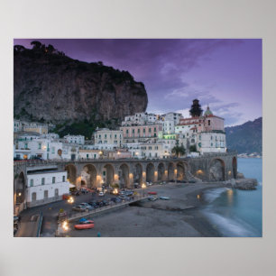 Europa, Italië, Campania (Amalfi-kust) Atrani: Poster