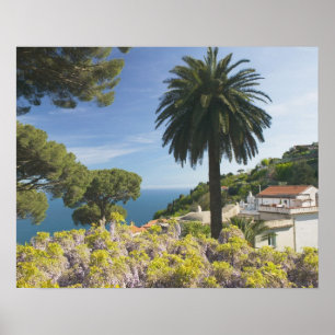 Europa, Italië, Campanië (kust van Amalfi), Poster