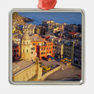 Europa, Italië, Cinque Terre. dorp Vernazza Metalen Ornament
