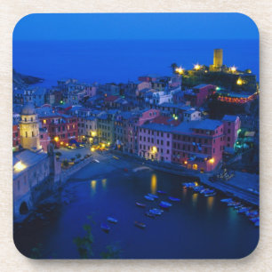 Europa, Italië, Cinque Terre, Vernazza. Heuvelacht Drankjes Onderzetter