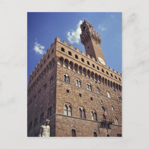 Europa, Italië, Florence. De middeleeuwse Plazzo Briefkaart