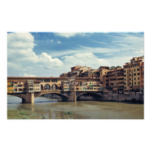 Europa, Italië, Florence. De Ponte Vecchio Foto Afdruk