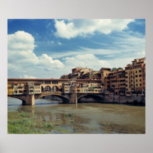 Europa, Italië, Florence. De Ponte Vecchio Poster