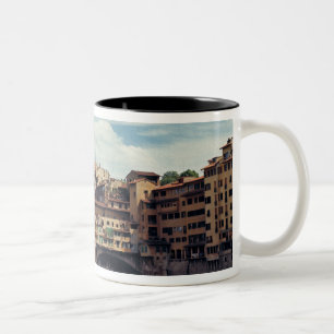 Europa, Italië, Florence. De Ponte Vecchio Tweekleurige Koffiemok