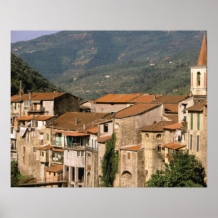 Europa, Italië, Liguria, Riviera di Ponente, Poster