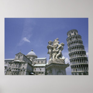 Europa, Italië, Pisa, Leaning Tower of Pisa Poster