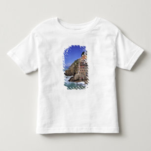 Europa, Italië, Riomaggiore. Riomaggiore is gebouw Kinder Shirts