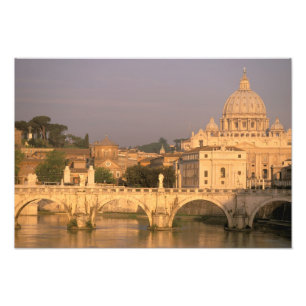 Europa, Italië, Rome, De Vatikaanstad. Basiliek Sa Foto Afdruk