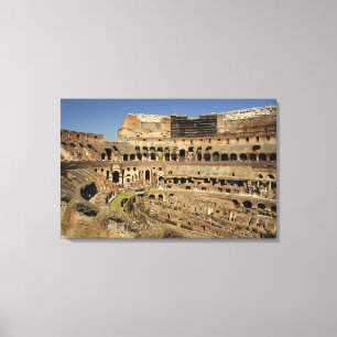 Europa, Italië, Rome. Het Colosseum (ook wel Canvas Afdruk