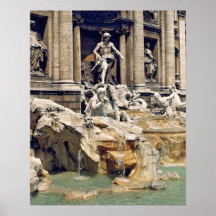 Europa, Italië, Rome. Munten liggen op de bodem va Poster