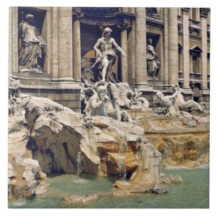 Europa, Italië, Rome. Munten strooisel onderaan Tegeltje