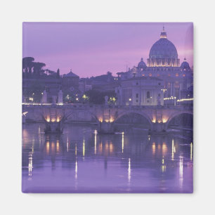 Europa, Italië, Rome. Sint-Pieter en Ponte Sant Magneet
