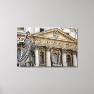 Europa, Italië, Rome. Sint-Pietersbasiliek Canvas Afdruk