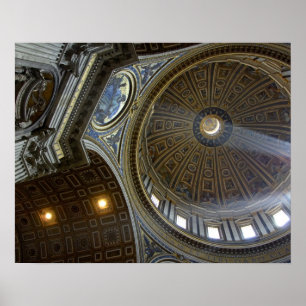 Europa, Italië, Rome. Sint-Pietersbasiliek (ook we Poster
