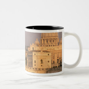 Europa, Italië, Rome, Vaticaanstad. Basiliek San Tweekleurige Koffiemok