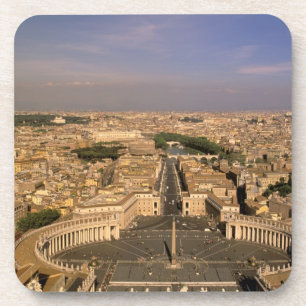 Europa, Italië, Rome, Vaticaanstad. Uitzicht vanaf Bier Onderzetter