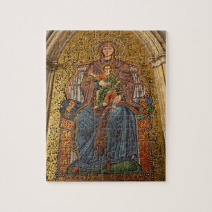 Europa, Italië, Sicilië, Taormina. Madonna & kind Legpuzzel