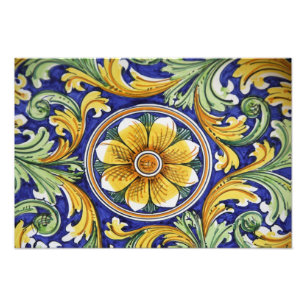 Europa, Italië, Sicilië, Taormina. Traditioneel 2 Foto Afdruk