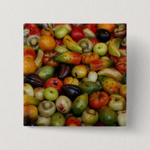 Europa, Italië, Sicilië, Taormina. Traditioneel 3 Vierkante Button 5,1 Cm