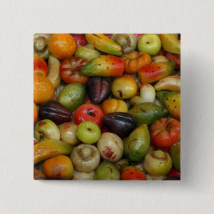 Europa, Italië, Sicilië, Taormina. Traditioneel Vierkante Button 5,1 Cm