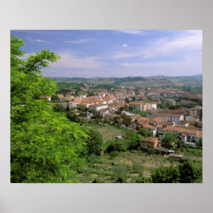 Europa, Italië, Toscane, Certaldo. Middeleeuwse he Poster