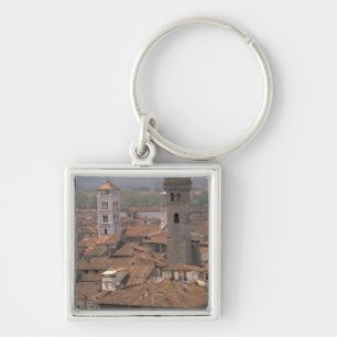 Europa, Italië, Toscane, Lucca, Stads panorama Sleutelhanger