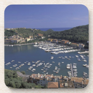 Europa, Italië, Toscane, Porto Ercole, Uitzicht op Bier Onderzetter