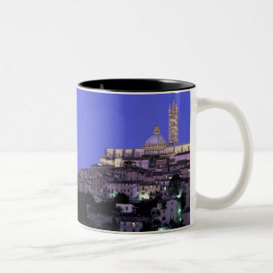 Europa, Italië, Toscane, Siena. 13e C. Duomo en Tweekleurige Koffiemok