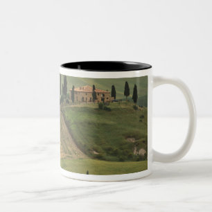Europa, Italië, Toscane, Val d' Orcia, Toscaans Tweekleurige Koffiemok