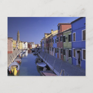 Europa, Italië, Venetië, Murano-eiland, Kleurrijk Briefkaart