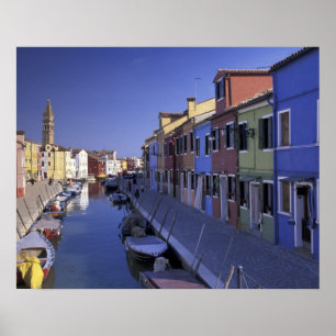 Europa, Italië, Venetië, Murano-eiland, kleurrijk Poster