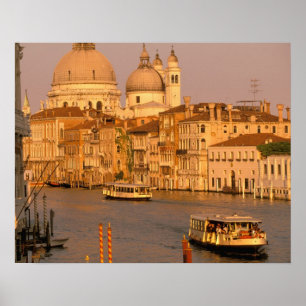 Europa, Italië, Veneto, Venetië. Sunset uitzicht o Poster