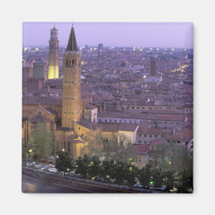 Europa, Italië, Veneto, Verona. Uitzicht vanaf Cas Magneet