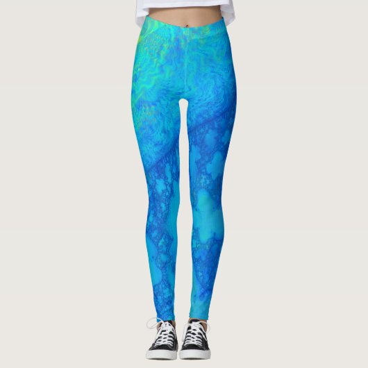 Europa JellyFish 3D Fractal Leggings (Voorkant)