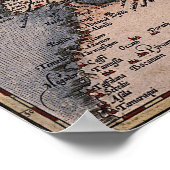 Europa-kaart 1572 poster (Hoek)