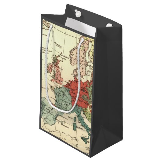 Europa kaart landen Wereld Antiek Klein Cadeauzakje (Voorkant Gekanteld)