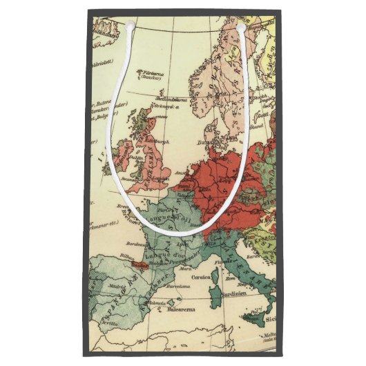 Europa kaart landen Wereld Antiek Klein Cadeauzakje (Voorkant)