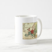 Europa kaart landen Wereld Antiek Koffiemok (Voorkant rechts)