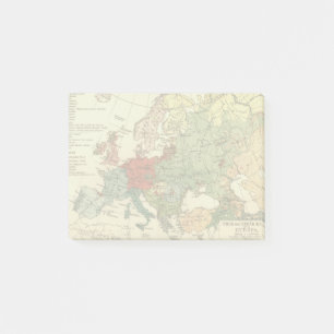 Europa kaart landen Wereld Antiek Post-it® Notes