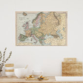Europa-kaart Poster (Keuken)