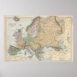 Europa-kaart Poster