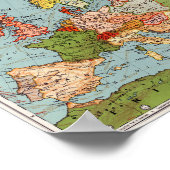  Europa-kaart Poster (Hoek)