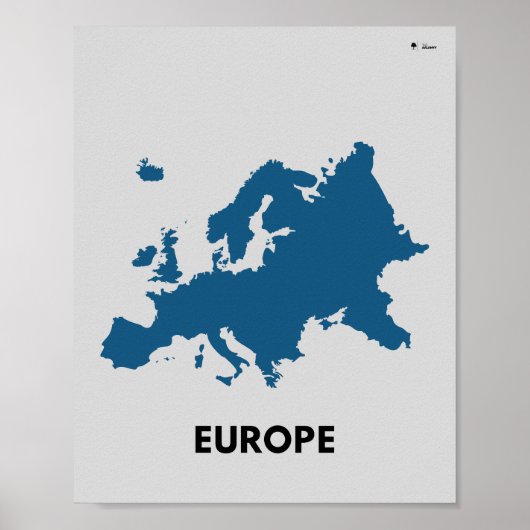 europa kaart schets poster (Voorkant)