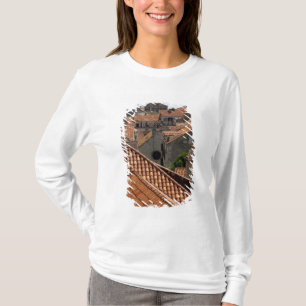 Europa, Kroatië. Middeleeuwse ommuurde stad van 2 T-shirt